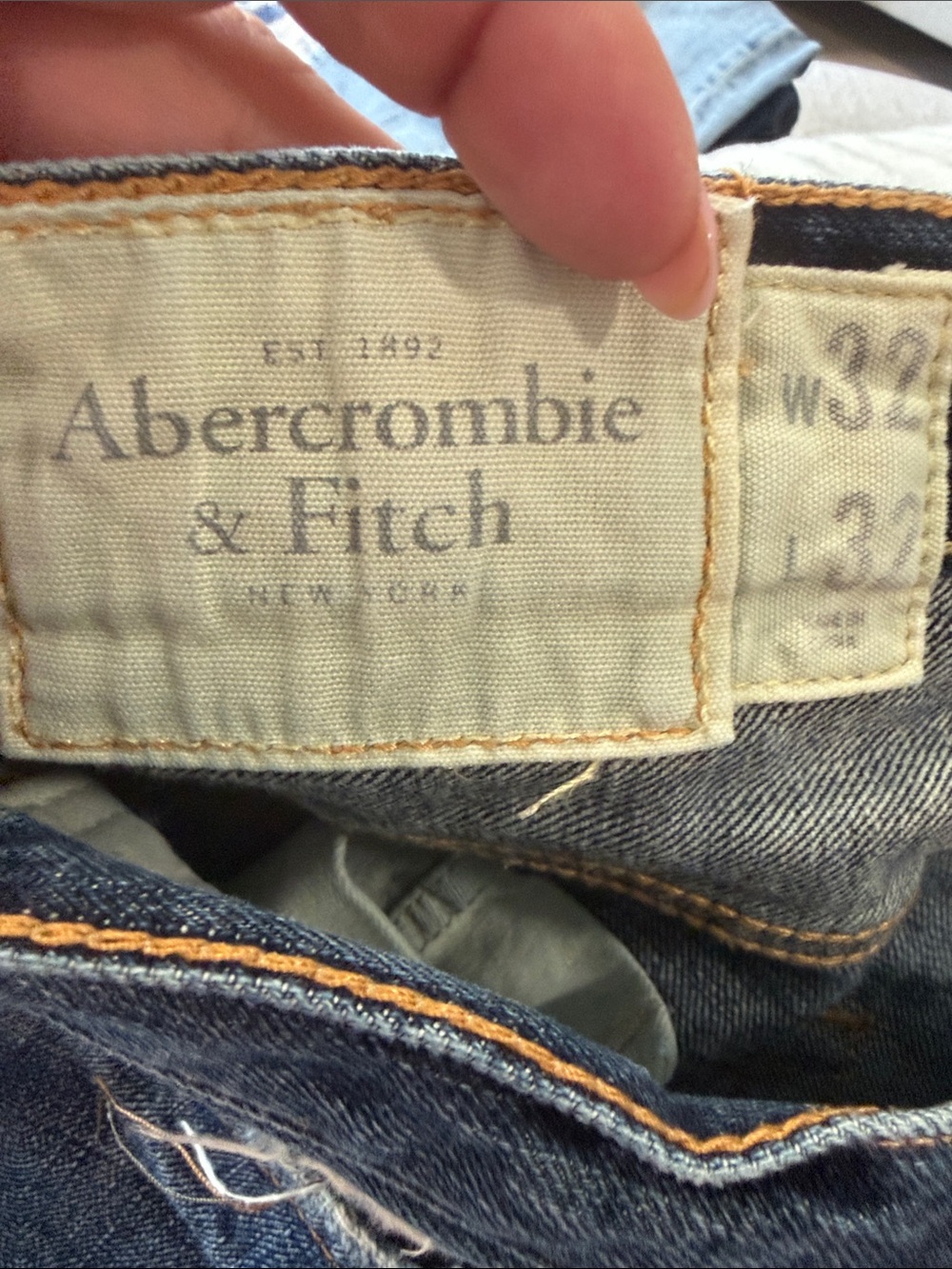 Abercrombie & Fitch Dark Wash Vintage Style Horton Classic Straight Denim Jeans - Picture 10 of 11